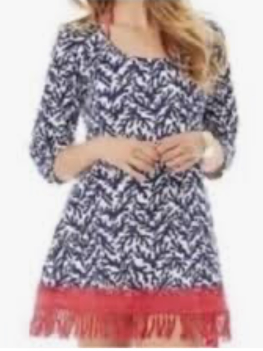 Lilly Pulitzer tassel hem shift dress